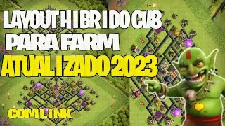 MELHOR LAYOUT HIBRIDO PARA FARM NO CV8 - ATUALIZADO 2023 - CLASH OF CLANS
