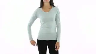 Columbia Women's Layer First Stripe Long Sleeve Running Top | SwimOutlet.com