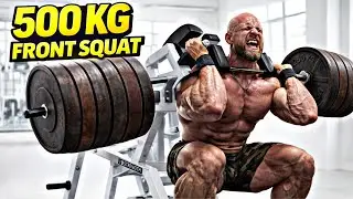 500kg FRONT SQUAT on a Bodybuilding DIET