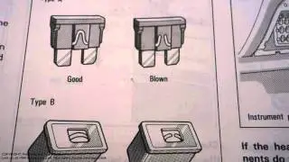 How to check fuse Good or bad Blown fuse. Toyota Corolla years 1995 to 2015