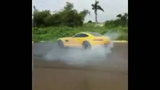 Mercedes-Benz AMG GTS Donut Burnout Drift in Indonesia driven by Fitra Eri
