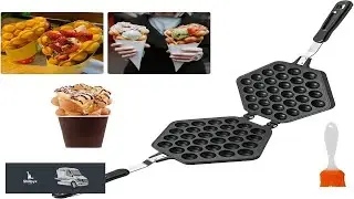 MAOPINER Bubble Waffle Maker Pan Waffle Cake Mold Pot Non stick Double Side