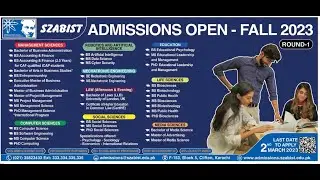 SZABIST Admissions 2023 in Bachelors, Masters and PhD Programs Scholarships & Eligibility Criteria