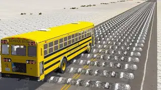 Cars vs Numerous Speed Bumps &ndash; BeamNG.Drive