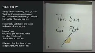 The Sun Cut Flat (song-a-day 8/?)