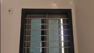 Domal aluminium section window price /  security grill idea /  granite door frame window