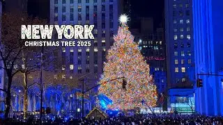 Rockefeller Center Christmas Tree Lighting 2025 In New York City 4K HDR 