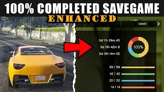 GTA 5 Enhanced All Missions 100% Completed SaveGames | GTA V Enhanced Saves Location & Installation🔥