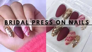 LIVE Bridal Press On Nails Tutorial | Wedding Nail Art for Brides#apnastylevlog