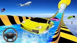 Water Slide Extreme Car Racing Simulator । Android Gameplay