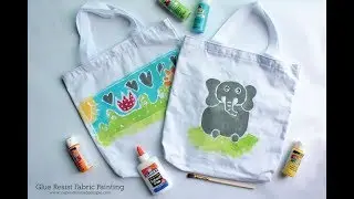 Glue Resist Fabric Painting (Batik)
