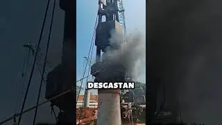 Why does a diesel pile hammer burn?🔥 A genius design that turns gravity#work  #machinery  #design