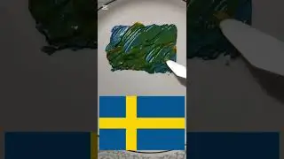 Flag of Sweden #colormixing #blackpink #artist #art #artwork #animation #funny #cake #asmr