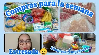 ✅COMPRAS PARA LA SEMANA 🍏🍗🥚 Enferma de Estrés 😞. limpieza de madrugada 😄 #normagasten 