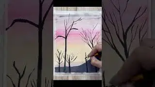 Easy Tree Painting | Acrylic color painting | Art Attack with DIVA #art #painting #artist #tree