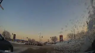 Car sliding on snow