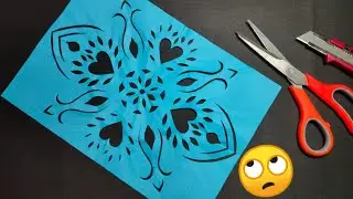 Okir Design Pattern Easy || Beautiful Paper Cutting Art || Beautiful Paper Flowers - Paper Craft -Dk