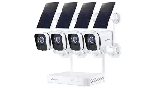 Kittyhok Solar Home Security Cameras System, 4pcs 2k Ultra Solar Security Camera Outdoor Wireless