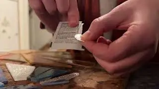 Unintentional ASMR | Cleaning Stained Glass Before Foiling (paper, taps, and soft glass sounds) 