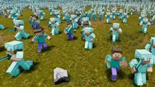 Steve Minecraft vs Minecraft Enemies Ultimate Epic Battle Simulator 2 UEBS 2