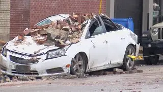 UPDATE: Severe weather causes wall collapse at Southside demolition site, no injuries reported