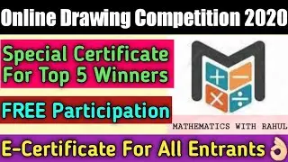 Free Online Drawing Competition 2020 | Get Special Certificate | Mathematics With Rahul