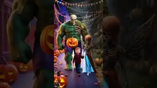 💥Evolution of queen elsa❤️having fun with hulk and family in hollowen☑️ #hulk #evolution
