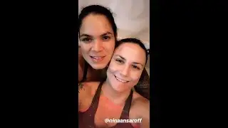 Amanda Nunes warming up + delicious meal 😋 with Nina Ansaroff