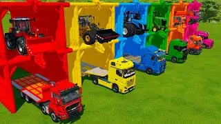 TRANSPORTING AMBULANCE, MIXER TRUCK & GARBAGE TRUCK WITH IT RUNNER TRUCKS! Farming Simulator 22