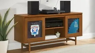 Dempsey Record Player Cabinet with Vinyl Storage | Crosley Furniture