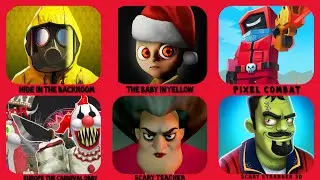 HIDE IN THE BACKROOM,THE BABY IN YELLOW,PIXEL COMBAT,STRANGER Gameplay Walkthrough #horrorgaming