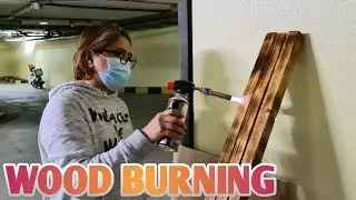 HOW TO DO WOOD BURNING USING BUTANE GAS BLOW TORCH