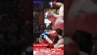 16 year old smashes adult in MMA fight #mmafight #knockout #fight #ufc #tko #blackbelt #mma