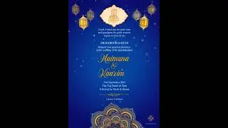 Muslim Wedding Invitation Video |  E invitation Card For Wedding | Anantmaya