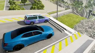 Giant Chain Crashes High Speed Car Jump & Jumps With Crazy Cars - BeamNG.drive Epic Gameplay