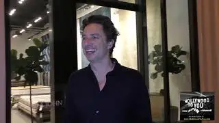 Zach Braff talks about dating outside Catch Restaurant in West Hollywood
