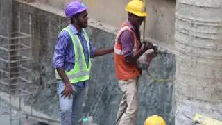 Making of the Churchgate Metro3 station
