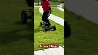 Carbon fiber off-road electric skateboard running on the grass#ecomobl#offroadboard#skateboarders