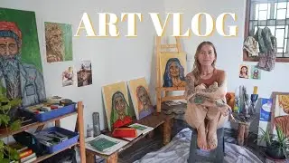 Art Vlog ✿ Oil Painting + Finding Joy ~ Slow Living in Goa, India