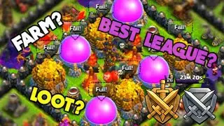 CLASH OF CLANS! BEST LEAGUE TO FARM IN 2016? PROOF! - REPLAYS!