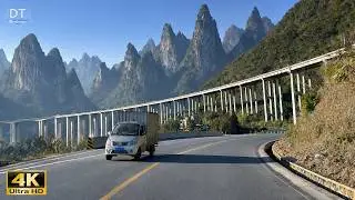 Driving Towering Karst Pinnacles 4K HDR | Stunning Mountain Road in Guizhou, China