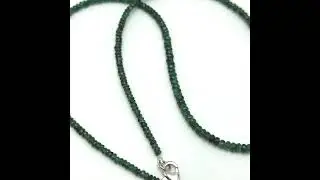 Precious Natural Emerald 18 inch Brunswick Green Color Zambian Gemstone Custom Necklace Jewelry