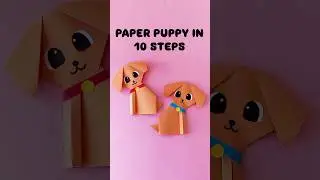 Easy paper puppy in 10 steps|origami dog| #origami #puppy