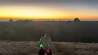 Sunset and juggling at Sky Rose Ranch in California 