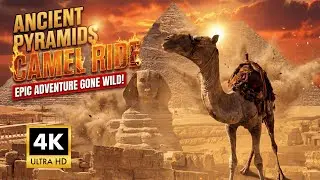 Camel Ride Across the Ancient Pyramids of Giza | Silent Cinematic POV 4K