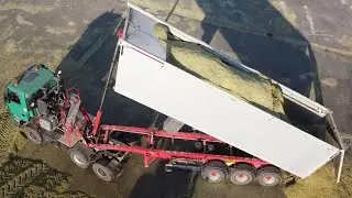 Maisernte 2022 - Action beim Silobau im Zeitraffer auf der Biogasanlage