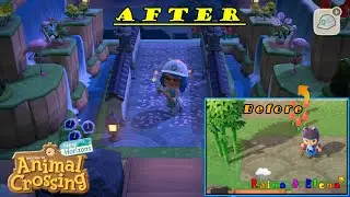 Animal Crossing New Horizons : Making Waterfall Entrance 동물의 숲 : 폭포로 입구 꾸미기