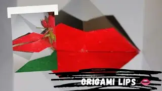 How to make paper lips | origami lips, mouth... 👄