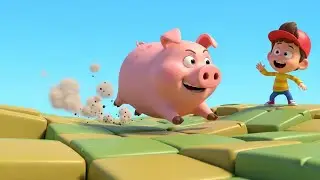 Minecraft Little Pig Ran from the Creeper | Nursery Rhymes for Kids & Baby Songs