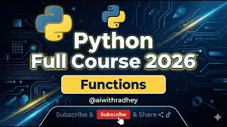 🔥Python Functions Tutorial for Beginners | def, return vs print, scope, *args, **kwargs | 2026